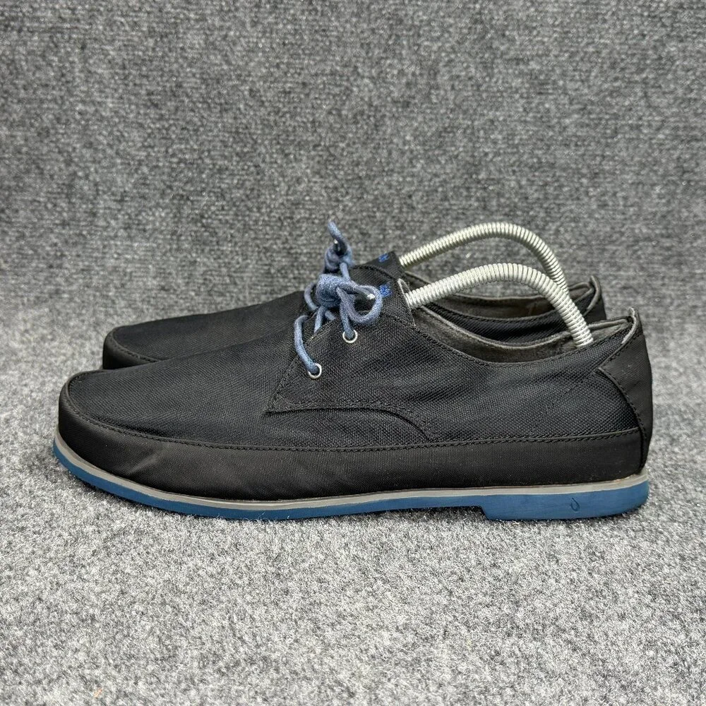 OluKai Honolulu Lace Mesh Boat Shoes Men's Size 12 Blue Nylon Low Lace‎ Sneakers